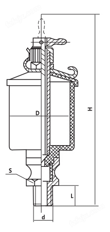 HY8317.6针阀式油杯结构图